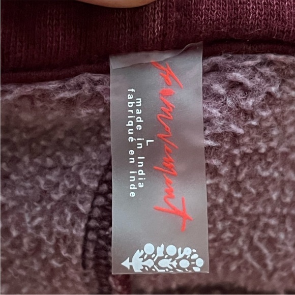 Free People Movement Maroon Cropped Post-Workout Jacket - Picture 2 of 6